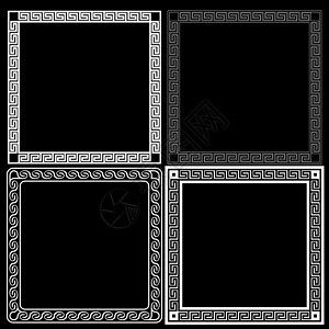 矢量装饰框艺术古董白色框架标签证书黑色收藏藏书菜单背景图片