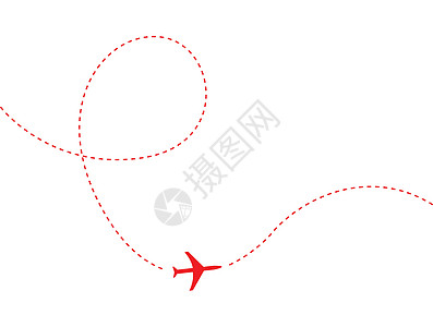 平面乘客航空客机路径喷射线条夹子插图航空公司航班图片