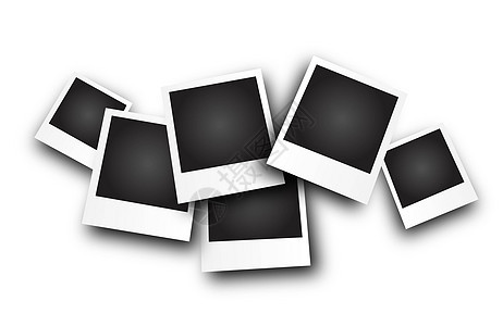 即时照片艺术黑色电影白色相机打印框架空白阴影卡片图片