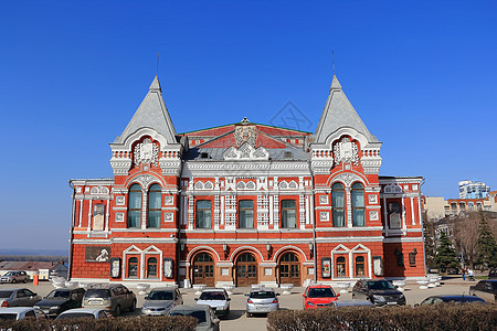 历史戏剧地标建筑学建筑物剧院纪念碑大厦艺术造型观光红色图片