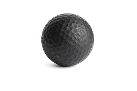 黑色高尔夫球(孤立)背景图片