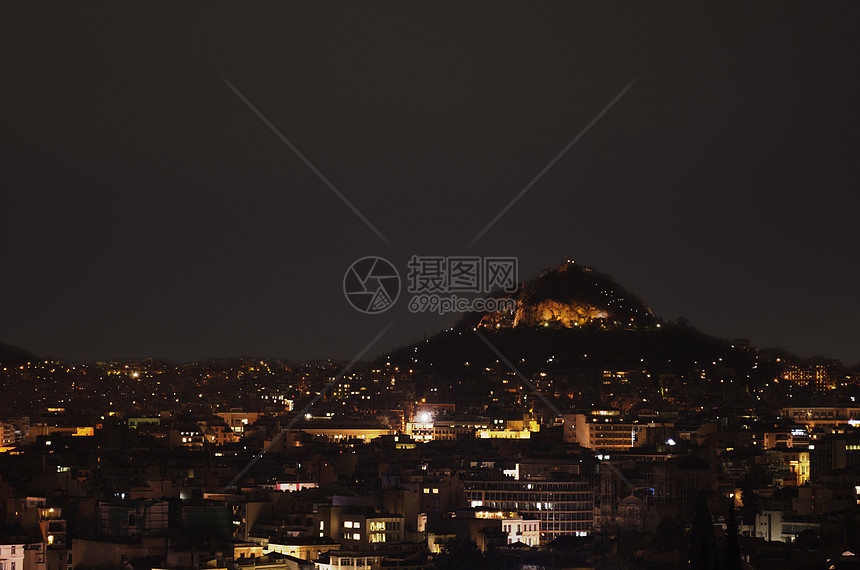 夜间雅典图片
