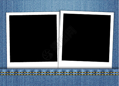 蓝色牛仔裤口袋中的空白照片框插图纺织品愿望牛仔布喜悦框架相框全球棉布靛青图片