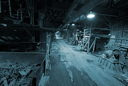 旧废弃工厂机构病房剥皮医院沥青酒吧监狱墙壁蓝色职场图片