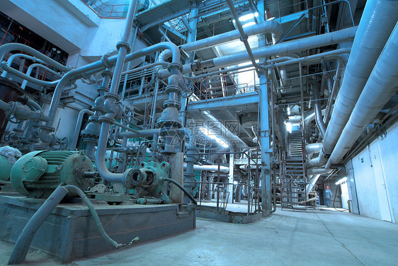 工厂石油蓝色生产金属作坊绝缘厂房压力植物技术图片