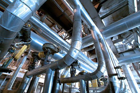 工厂蓝色石油财产技术制造业活力金属工程化学管道图片