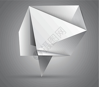 Origami 抽象言论泡沫创造力推介会多边形说话曲线作品艺术网络白色墙纸图片