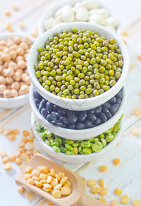 不同种类的豆类菜豆黄豆营养蔬菜种子彩色静物饮食脱水食物图片