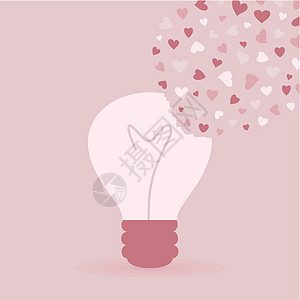 爱情灯泡商业成套互联网情人艺术办公室工具插图技术照明图片