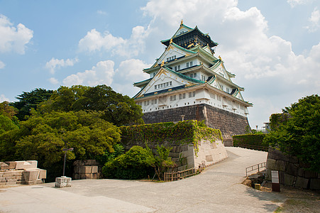 大阪城堡护城河建筑学地区皇帝公园建筑吸引力旅游游客防御图片