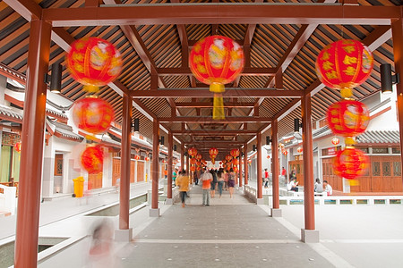 中国古城建筑木头购物传统首都景观建筑学城市寺庙街道图片