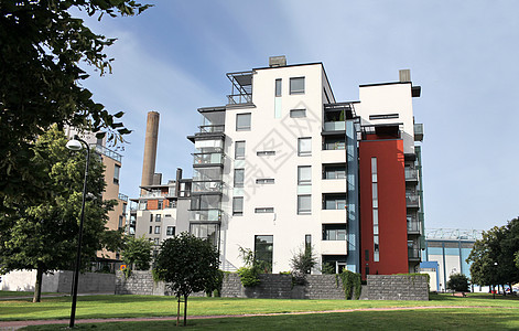 现代公寓楼大楼景观天空生活城市奢华建筑物场景家园建筑学蓝色图片