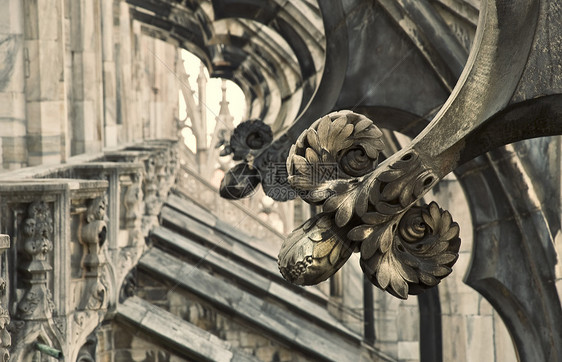 米兰的Duomo建造风景教会历史全景艺术城市雕像纪念碑建筑学图片