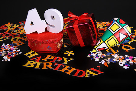 生日快乐卡中年龄以数字表示卡片礼物纸板幸福庆典问候语玫瑰植物惊喜展示图片