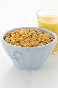 美味的玉米片早餐食物谷物粮食纤维营养奶制品玉米产品牛奶勺子图片