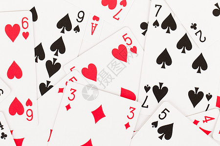 大量废牌游戏卡收藏闲暇红色套装卡片顶峰游戏数字空白白色黑色图片