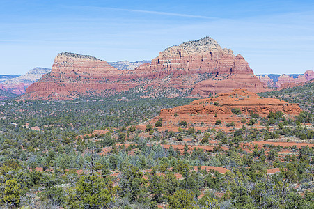 塞多纳天空岩石悬崖风景峡谷沙漠全景红色地质学编队图片