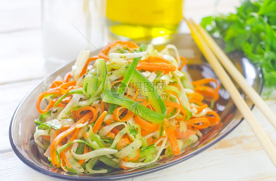 新鲜沙拉盘子饮食香菜芹菜洋葱叶子小吃餐厅课程水果图片