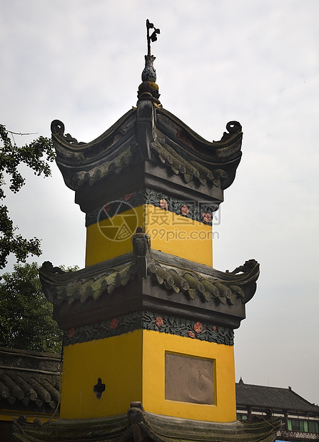 朝都四川齐宗寺庙 宝广西新星雕刻寺庙建筑建筑学佛教徒佛塔金子旅行尖顶图片