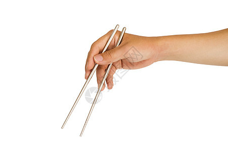 单手握筷子工具剪纸刀具文化面条剪裁美食寿司厨房食物图片