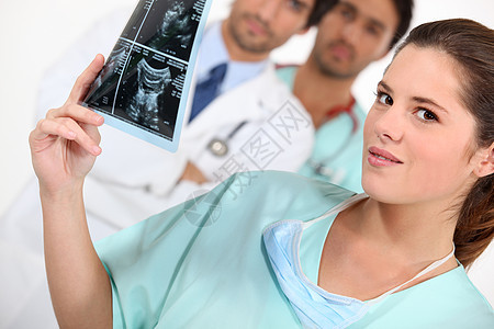 护士临床诊所头发检查医院男性白色外科女性扫描图片