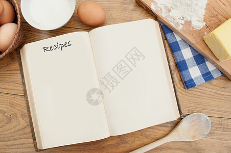 食食书面粉桌子蛋糕黄油空白厨房食物图片