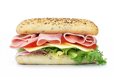 子三明治熟食午餐小酒馆营养火腿美食咖啡厅面包潜艇图片