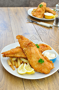 鱼和薯片面糊柠檬鳕鱼饮食油炸垃圾海鲜英语薯条脂肪图片