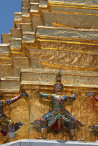 费拉考瓦的金塔之巨雕像历史旅游监护人佛塔奢华警卫力量精神文化游客图片
