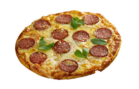 自己制造的披萨披萨辣椒脆皮圆形圆圈营养小吃午餐食物图片