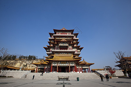 建筑结构架构游客风景历史树木旅游蓝天寺庙绿色植被公园图片