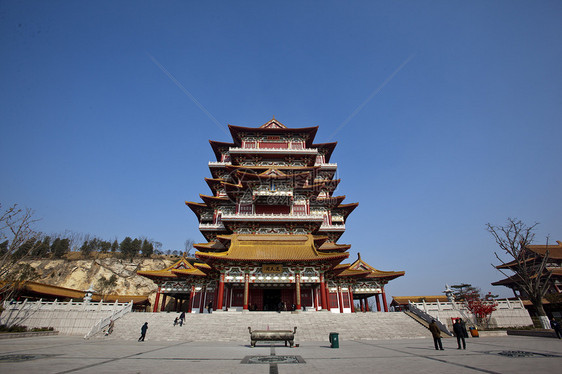 建筑结构架构游客风景历史树木旅游蓝天寺庙绿色植被公园图片