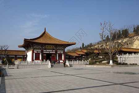 建筑结构架构植被游客宗教旅游绿色树木风景蓝天历史寺庙图片