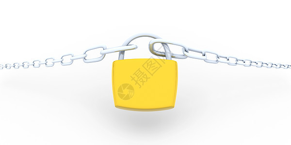 锁定链金属白色保护挂锁安全图片