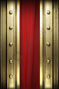 红金色金色的红幕展示出版物剧院金属娱乐奢华马戏团宣传奖项金子背景