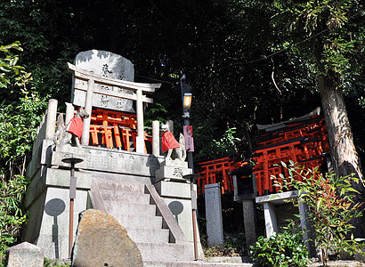 日本京都的神社旅游狐狸吸引力精神文化历史橙子木头信仰寺庙图片