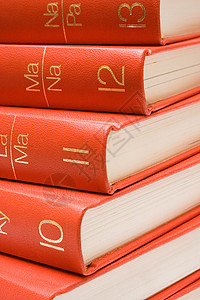 堆叠红书图书馆字典阅读架子文学字母参考百科全书大学图片