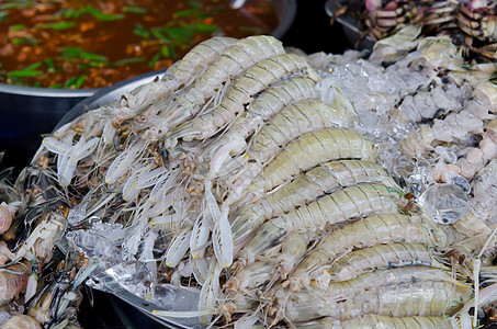 原虾贝类食物团体白色口足类营养动物美食甲壳海鲜图片