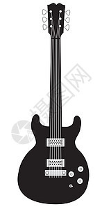 电气吉他收藏艺术阴影灰色黑色插图音乐背景图片