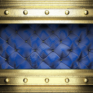 金金在织布背景上宣传奖项装潢仪式金属蓝色装饰出版物奢华展览图片