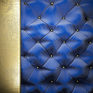 金金在织布背景上金子金属歌剧皇家奢华风格蓝色出版物仪式宏观图片