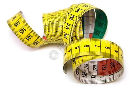 黄色测量工具绿色餐具红色厘米节食漩涡统治者数字螺旋乐器图片