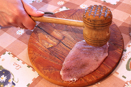 切片烹饪过程美食厨房盘子餐厅木板猪排屠夫营养胡椒印章图片