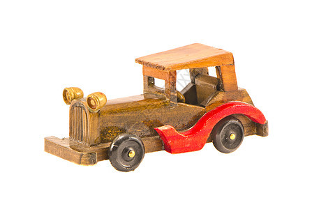 分离的木制旧汽车模型图片