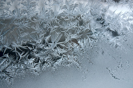 窗口上的霜冻玻璃图片
