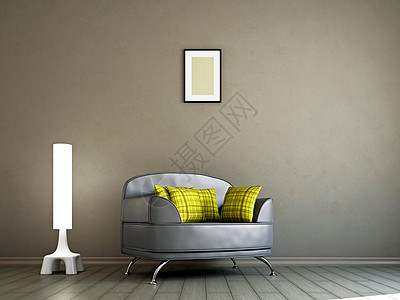 手椅和灯具的客厅图片