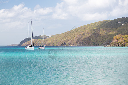 圣托马斯岛USVI公司蓝色旅游处女天堂海滩天空旅行岛屿太阳阳光图片