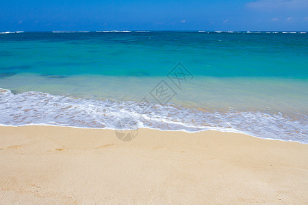 夏威夷海滩天堂节日旅游天空海岸波浪热带风景海洋旅行绿色假期图片