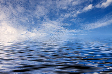 与天空和雨水支撑天气太阳场景海浪海岸反射海景波纹生活背景图片