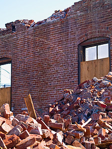 无标题房子拆除地震破坏垃圾废墟窗户损害灾难碎片图片